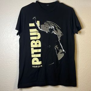 PITBULL 2014 Tour Tee Band Tee front & back hit